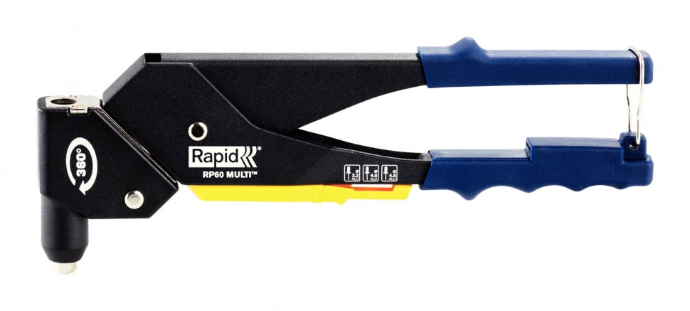 RAPID заклепки 3.2-4.8 мм, 360°, мультинасадка, заклепочник, в кейсе RP60 MULTI 5001128
